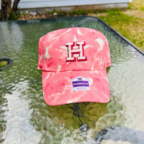 NWT Houston Astros Cap Hat Women Adjustable Pink Camouflage Cotton New - Picture 9 of 12